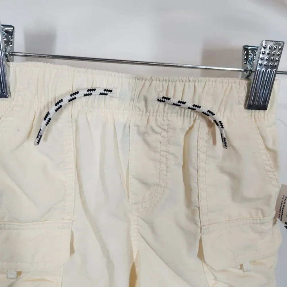 New Old Navy Functional-Drawstring Cargo Shorts for Baby in Cream Size 3-6 Month
